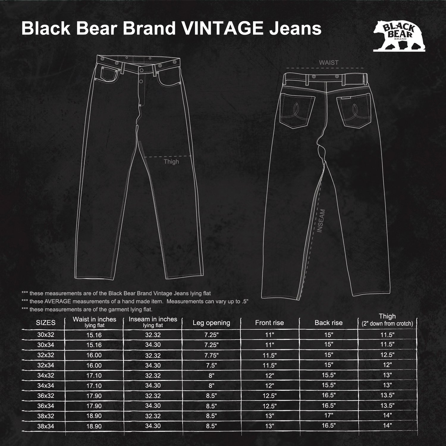 Vintage BLACK BEAR BRAND - The Ultimate Jeans — Black Bear Brand Vintage BLACK BEAR BRAND - The Ultimate Jeans — Black Bear Brand